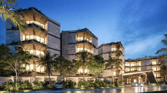 Modern residential towers, Ejidal