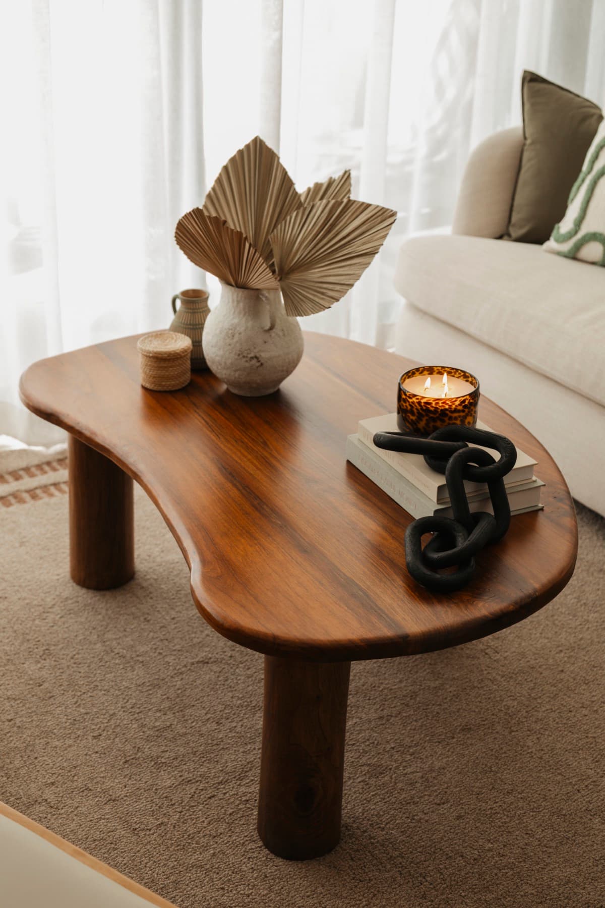 Ceiba at 25 living room coffee table and decor