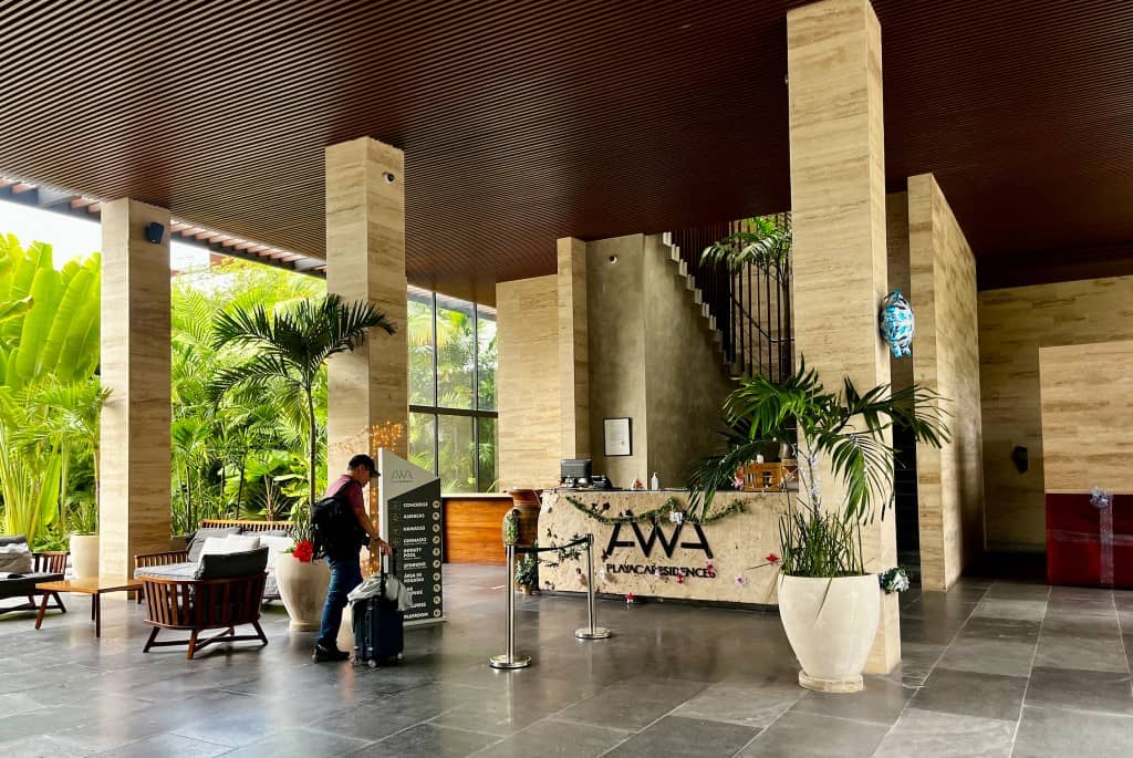 AWA Playacar Residences concierge reception inside the gated community